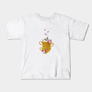 Teacups Stacked Kids T-Shirt